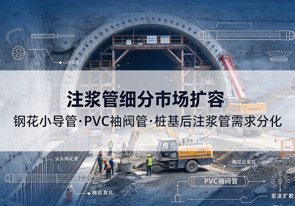 金寨注浆管细分市场扩容，隧道钢花小导管、PVC 袖阀管、桩基后注浆管需求分化